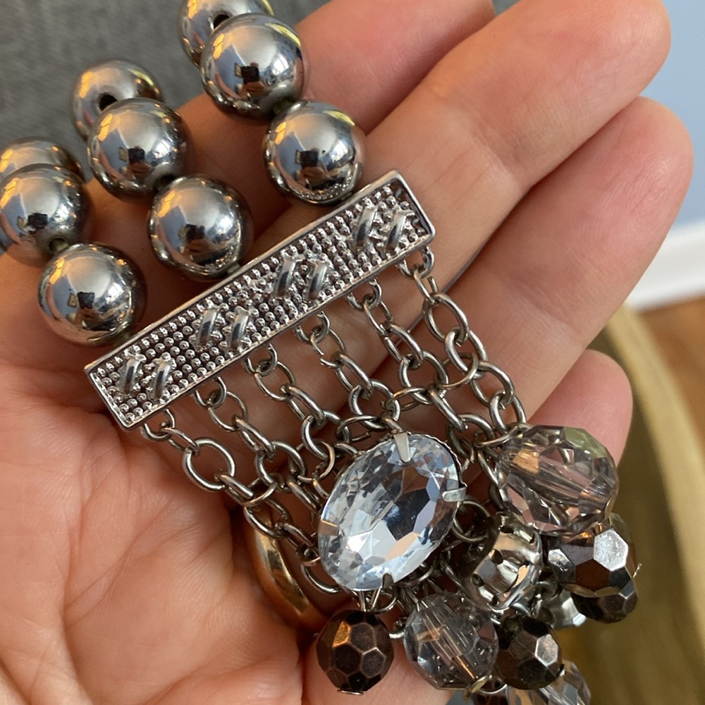 Silver Bling Statement Bracelet